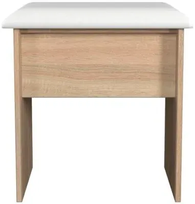 Milan Padded Dressing Stool - Oak Effect