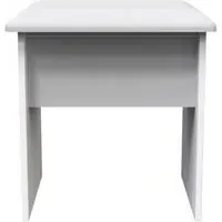 Milan Padded Dressing Stool - White Gloss