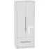 Monaco 2 Door 2 Drawer Tall Wardrobe - White