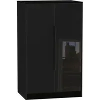 Monaco 2-Door Midi Wardrobe - Black