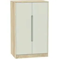 Monaco 2-Door Midi Wardrobe - Cashmere, Oak