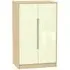 Monaco 2-Door Midi Wardrobe - Cream, Oak
