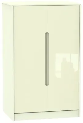 Monaco 2-Door Midi Wardrobe - Cream