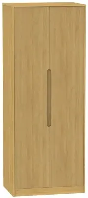 Monaco 2 Door Tall Wardrobe - Oak