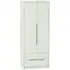Monaco 2 Door Tall Wardrobe with 2 Drawers - Cashmere