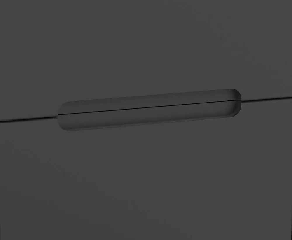 Monaco 2 Drawer Bedside Cabinet - Black