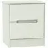 Monaco 2 Drawer Bedside Cabinet - Cashmere
