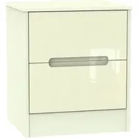 Monaco 2 Drawer Bedside Cabinet - Cream
