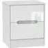 Monaco 2 Drawer Bedside Cabinet - White