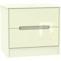 Monaco 2 Drawer Midi Chest - Cream