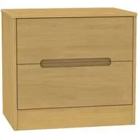 Monaco 2 Drawer Midi Chest - Oak