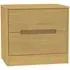 Monaco 2 Drawer Midi Chest - Oak