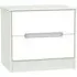 Monaco 2 Drawer Midi Chest - White, Cashmere