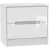 Monaco 2 Drawer Midi Chest - White Gloss