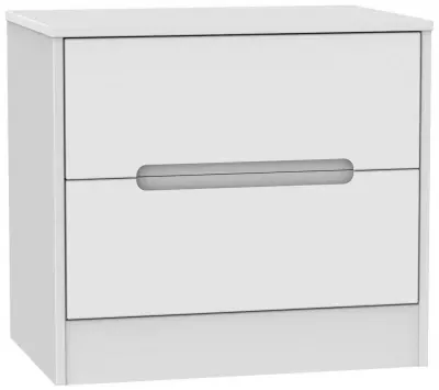 Monaco 2 Drawer Midi Chest - White image