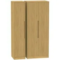 Monaco 3 Door Tall Triple Wardrobe - Oak