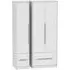 Monaco 3 Door Tall Wardrobe with 4 Drawers - White
