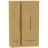 Monaco 3 Door Tall Wardrobe with Drawers - Oak