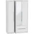 Monaco 3 Door Tall Wardrobe with Mirror and Drawers - White