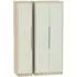 Monaco 3-Door Triple Wardrobe - Cashmere, Oak Effect