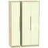 Monaco 3-Door Triple Wardrobe - Cream, Oak Effect