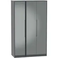 Monaco 3-Door Triple Wardrobe - Grey, Graphite