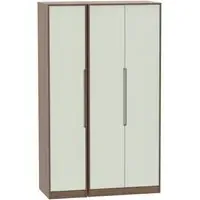 Monaco 3-Door Triple Wardrobe - Kaschmir, Walnut