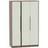 Monaco 3-Door Triple Wardrobe - Kaschmir, Walnut