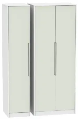 Monaco 3-Door Wardrobe - Cashmere, White