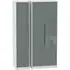 Monaco 3-Door Wardrobe - Grey, White