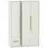 Monaco 3-Door Wardrobe with 2 Drawers - Cashmere