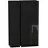 Monaco 3 Door Wardrobe with 4 Drawers - Black