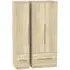 Monaco 3 Door Wardrobe with 4 Drawers - Oak Effect