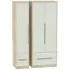 Monaco 3 Door Wardrobe with Drawers - Cashmere, Oak Effect