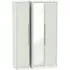 Monaco 3-Door Wardrobe with Mirror - Cashmere