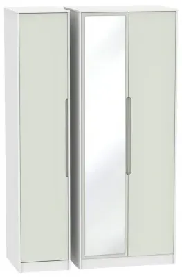 Monaco 3-Door Wardrobe with Mirror - Cashmere image