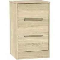 Monaco 3 Drawer Bedside Cabinet - Bardolino