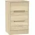 Monaco 3 Drawer Bedside Cabinet - Bardolino