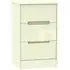 Monaco 3 Drawer Bedside Cabinet - Cream