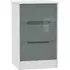 Monaco 3 Drawer Bedside Cabinet - Grey, White