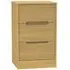 Monaco 3 Drawer Bedside Cabinet - Oak