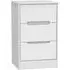 Monaco 3 Drawer Bedside Cabinet - White