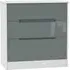 Monaco 3 Drawer Deep Chest - Grey Gloss, White