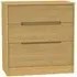 Monaco 3 Drawer Deep Chest - Oak