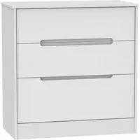 Monaco 3 Drawer Deep Chest - White