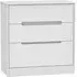 Monaco 3 Drawer Deep Chest - White