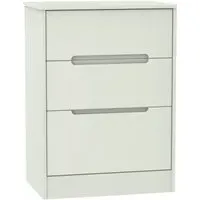 Monaco 3-Drawer Deep Midi Chest - Cashmere Matt