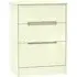 Monaco 3-Drawer Deep Midi Chest - Cream