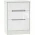 Monaco 3 Drawer Deep Midi Chest - White, Cashmere