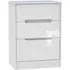 Monaco 3 Drawer Deep Midi Chest - White Gloss